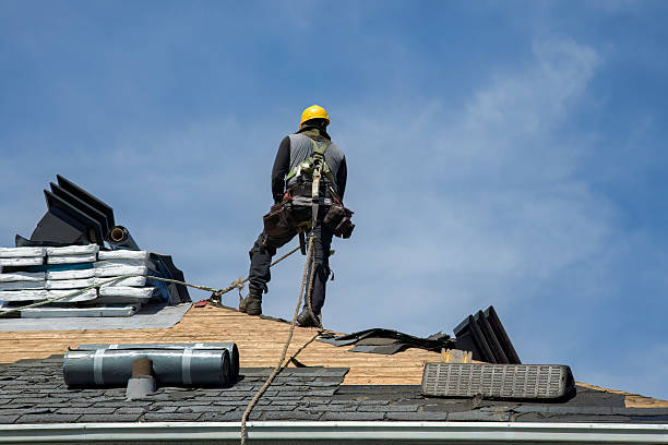 Professional Gutter Installation technician working in Corbettsville, NY